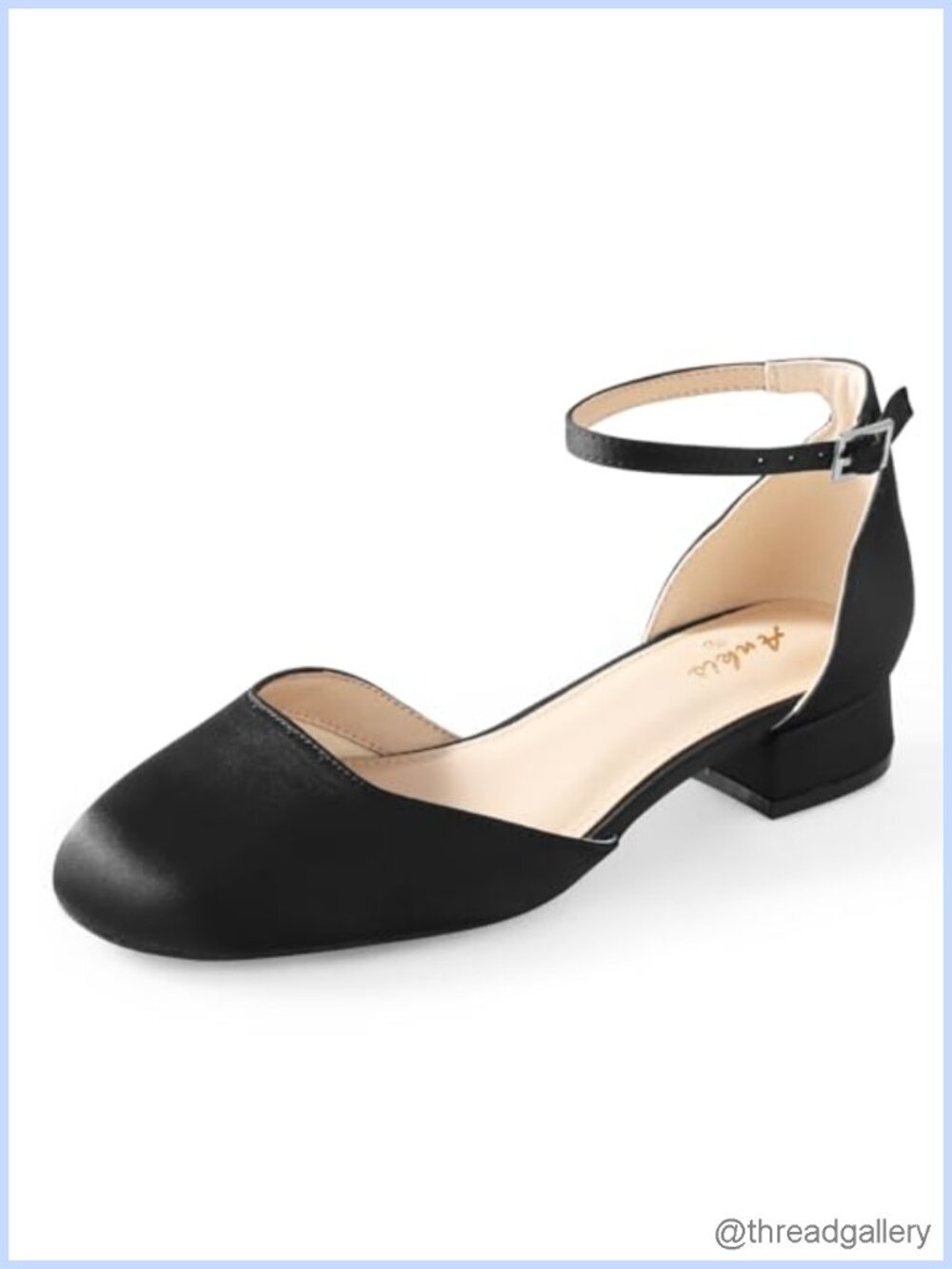 Women's Low Block Heel Dress Shoes Closed Toe D'Orsay Pumps